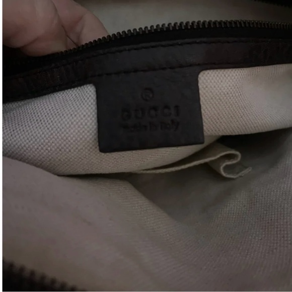 Gucci Bamboo Signature Brown and Cream bag - Picture 3 of 5